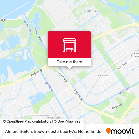 Almere Buiten, Bouwmeesterbuurt-W. map