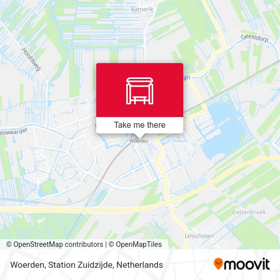 Woerden, Station Zuidzijde map