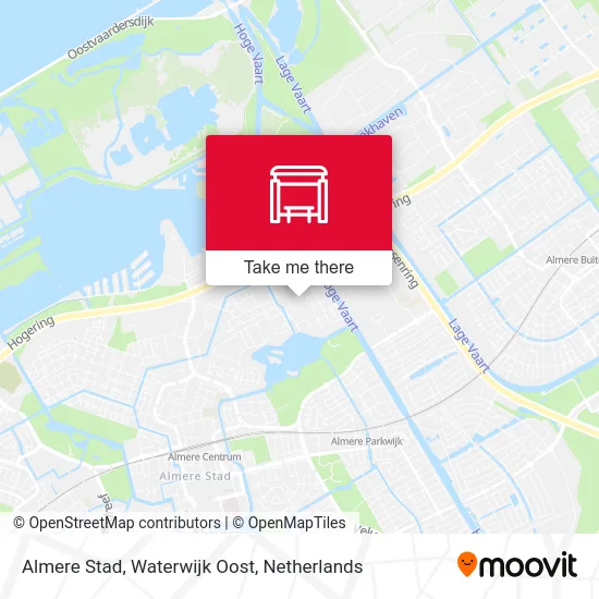 Almere Stad, Waterwijk Oost Karte