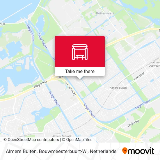 Almere Buiten, Bouwmeesterbuurt-W. map