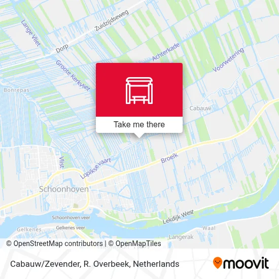 Cabauw/Zevender, R. Overbeek map
