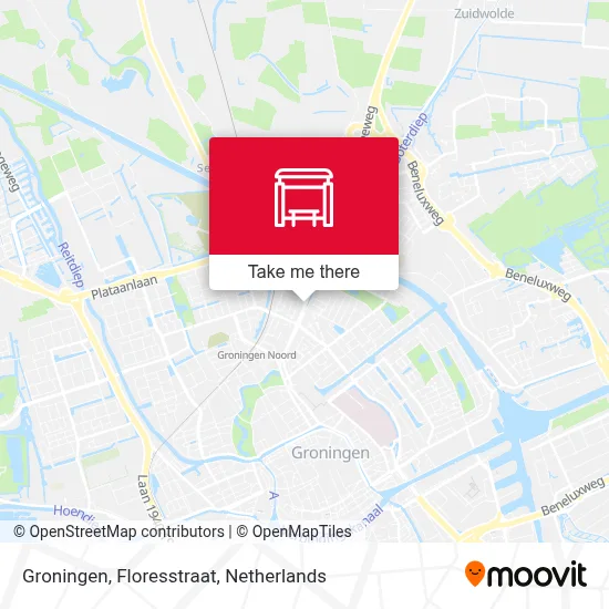 Groningen, Floresstraat map
