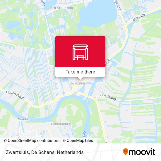 Zwartsluis, De Schans map
