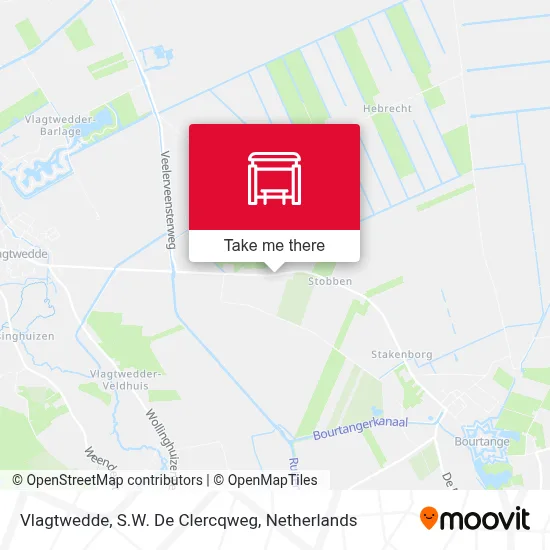 Vlagtwedde, S.W. De Clercqweg map