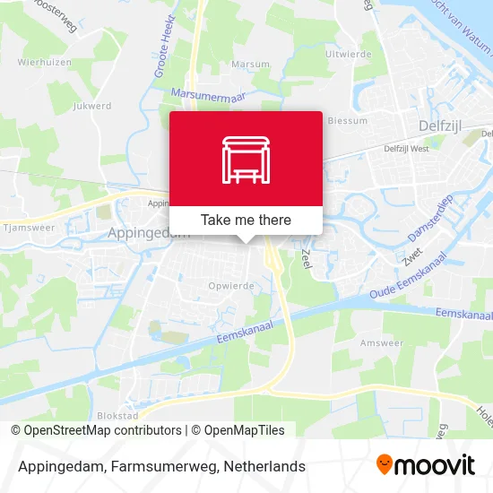 Appingedam, Farmsumerweg Karte