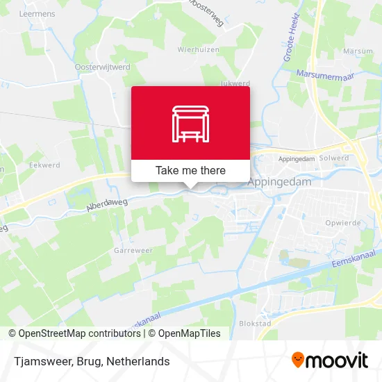 Tjamsweer, Brug map