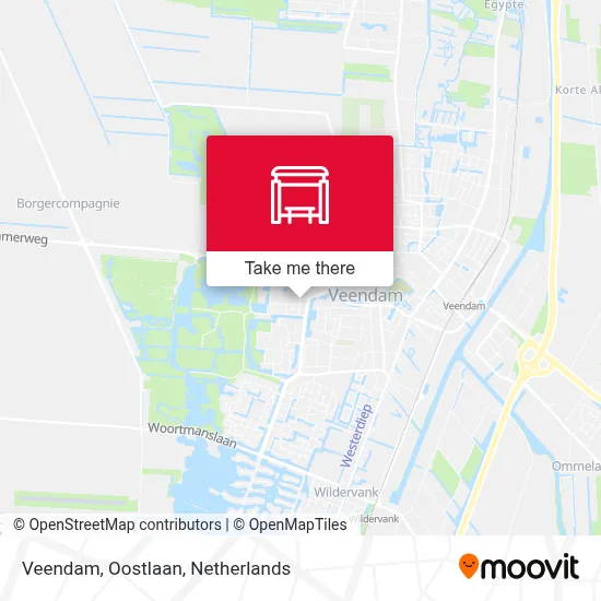 Veendam, Oostlaan map