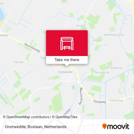 Onstwedde, Boslaan map