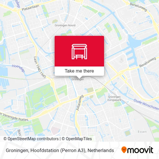 Groningen, Hoofdstation (Perron A3) map