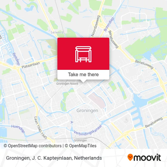 Groningen, J. C. Kapteynlaan map