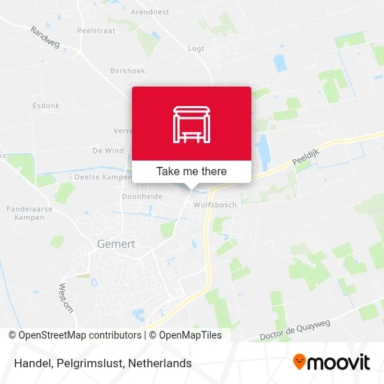 Handel, Pelgrimslust map