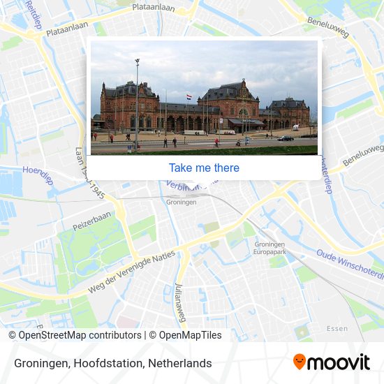 Groningen, Hoofdstation map