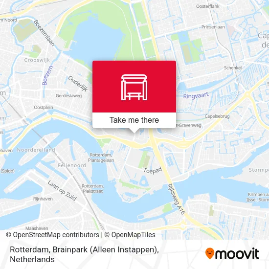 Rotterdam, Brainpark (Alleen Instappen) Karte