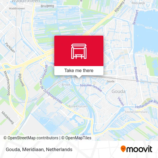 Gouda, Meridiaan map