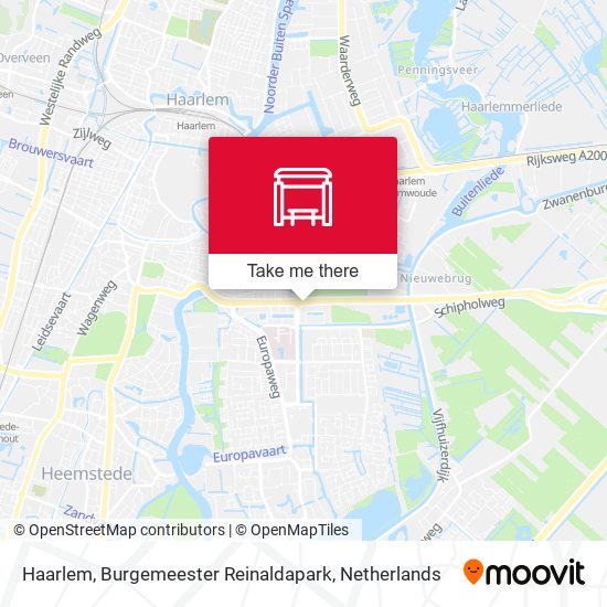 Haarlem, Burgemeester Reinaldapark Karte