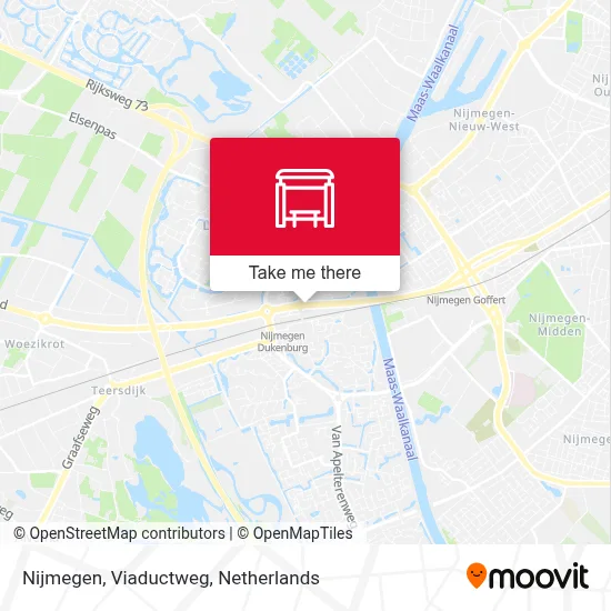 Nijmegen, Viaductweg map