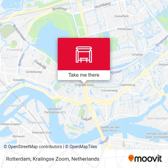 Rotterdam, Kralingse Zoom Karte