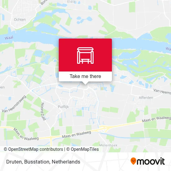 Druten, Busstation Karte