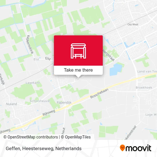 Geffen, Heesterseweg Karte