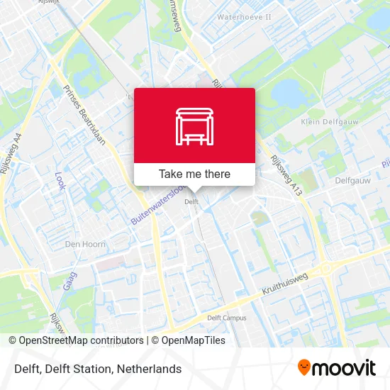 Delft, Delft Station map