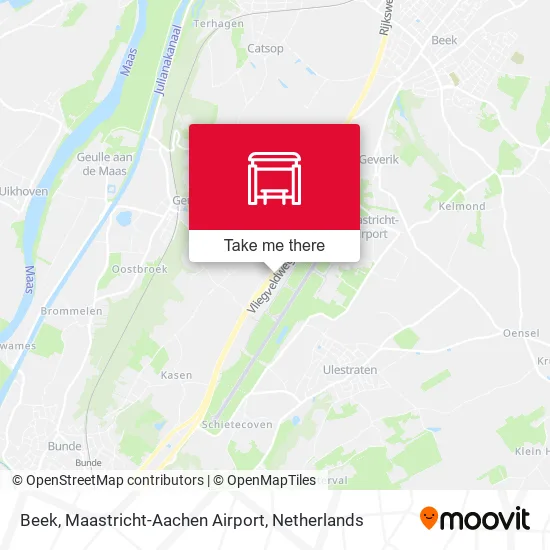 Beek, Maastricht-Aachen Airport Karte