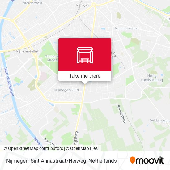 Nijmegen, Sint Annastraat / Heiweg map