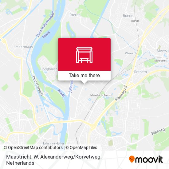 Maastricht, W. Alexanderweg / Korvetweg map