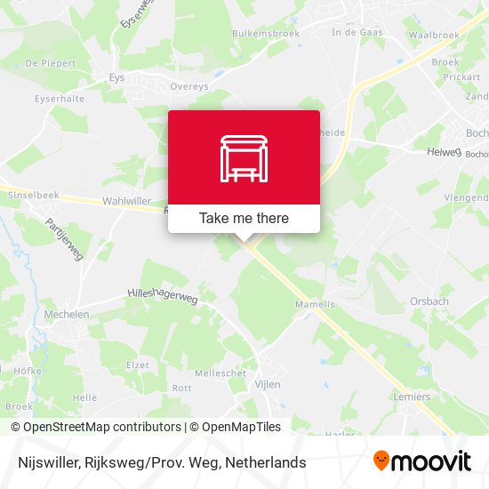 Nijswiller, Rijksweg/Prov. Weg map