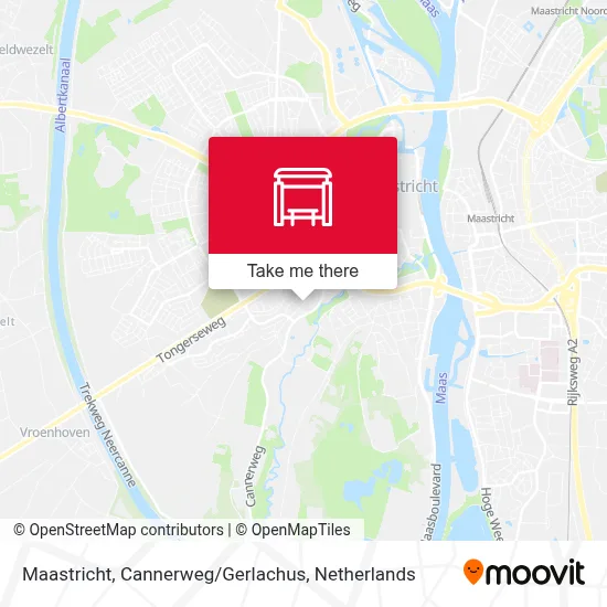 Maastricht, Cannerweg / Gerlachus map