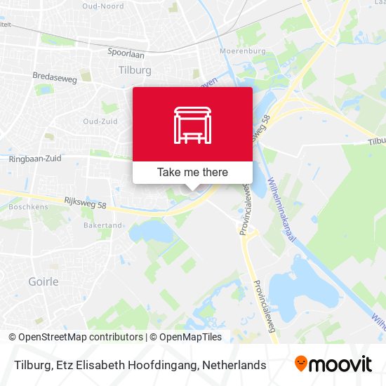 Tilburg, Etz Elisabeth Hoofdingang map