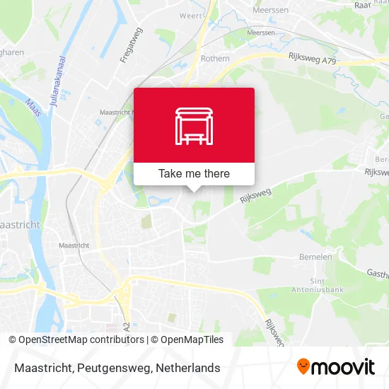 Maastricht, Peutgensweg map