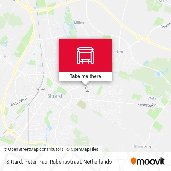 Sittard, Peter Paul Rubensstraat Karte