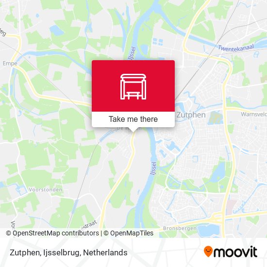 Zutphen, Ijsselbrug map