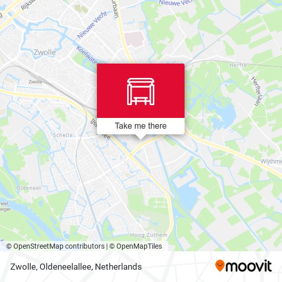 Zwolle, Oldeneelallee Karte