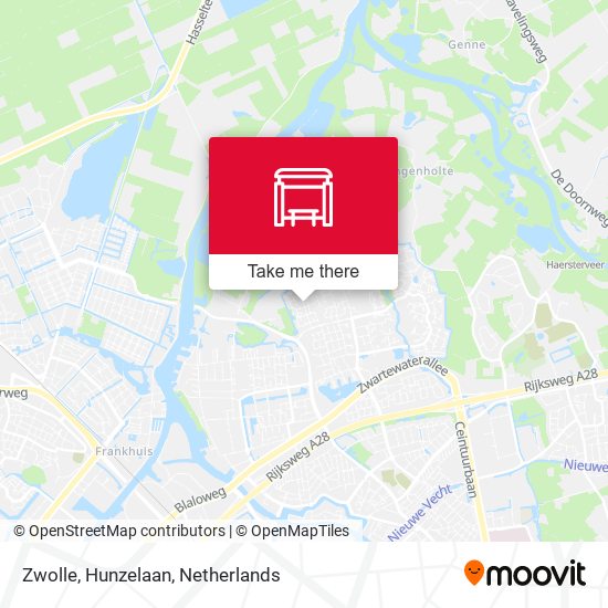 Zwolle, Hunzelaan Karte