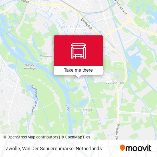 Zwolle, Van Der Schuerenmarke map