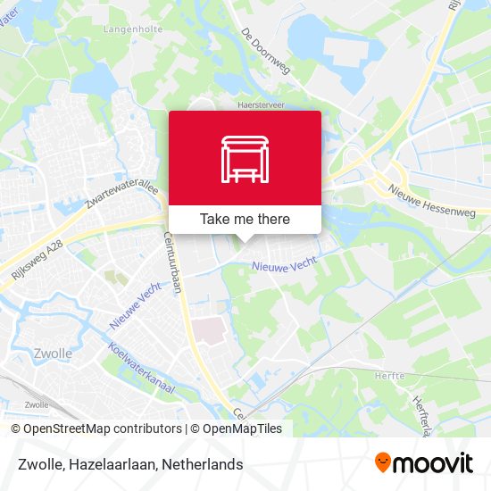 Zwolle, Hazelaarlaan Karte