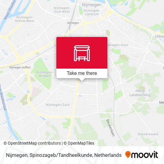 Nijmegen, Spinozageb / Tandheelkunde Karte