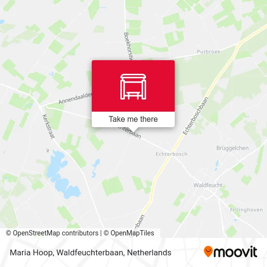 Maria Hoop, Waldfeuchterbaan Karte