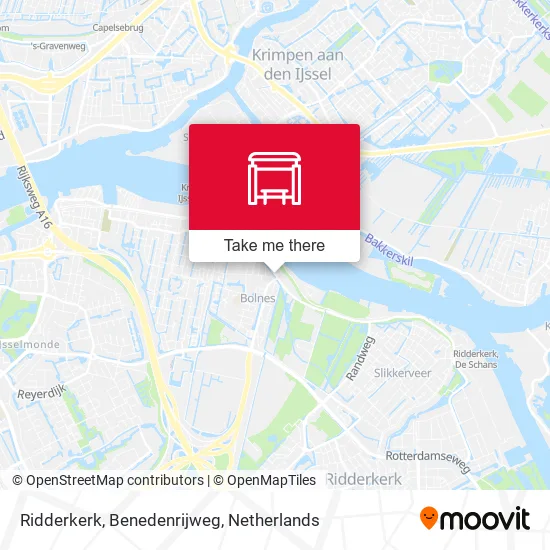Ridderkerk, Benedenrijweg map
