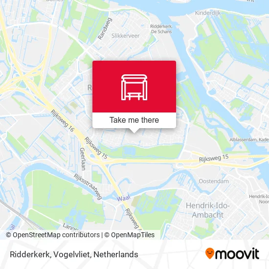 Ridderkerk, Vogelvliet map