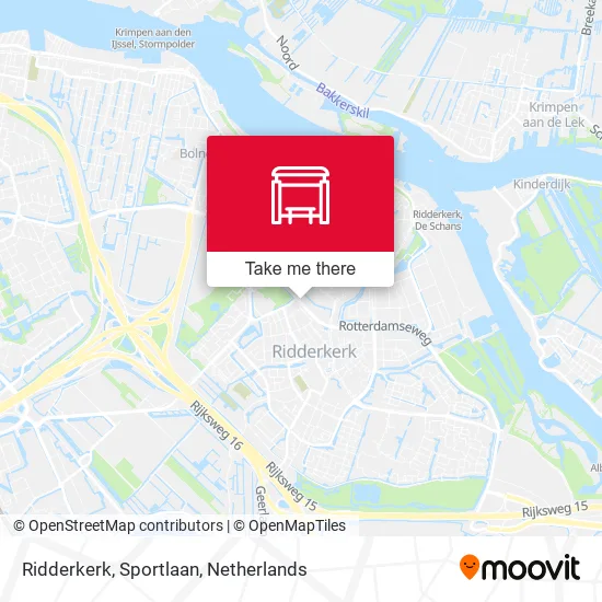 Ridderkerk, Sportlaan Karte