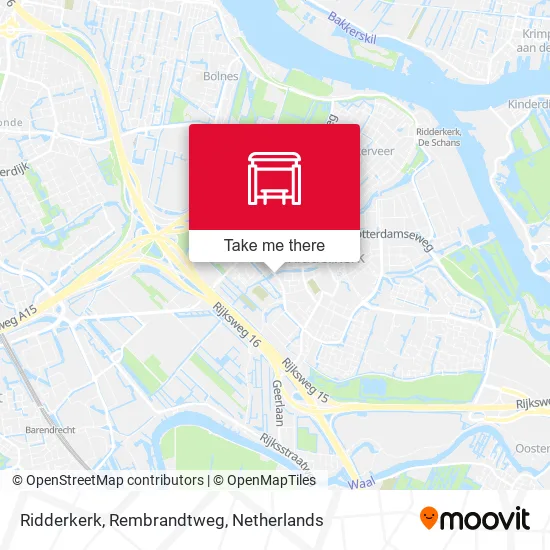 Ridderkerk, Rembrandtweg map