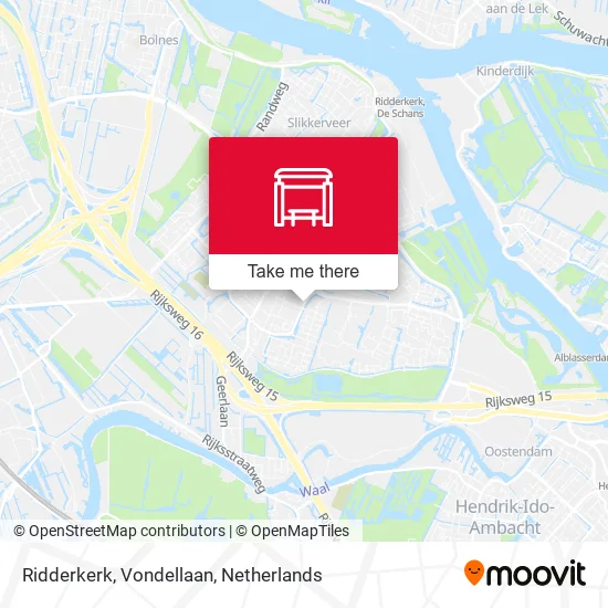 Ridderkerk, Vondellaan map