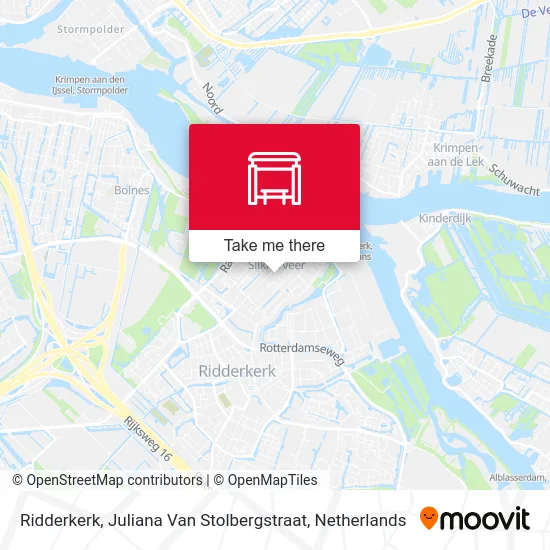 Ridderkerk, Juliana Van Stolbergstraat map