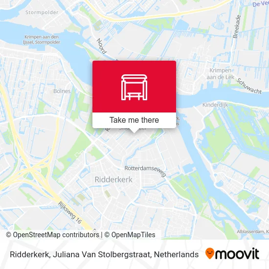 Ridderkerk, Juliana Van Stolbergstraat map