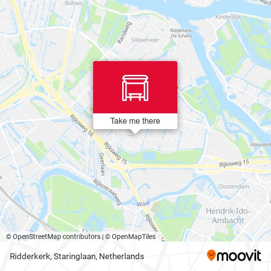 Ridderkerk, Staringlaan map