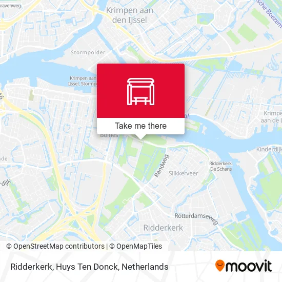 Ridderkerk, Huys Ten Donck map