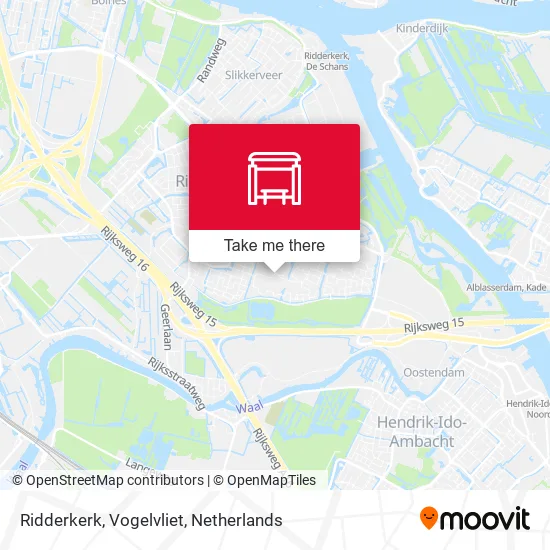 Ridderkerk, Vogelvliet map