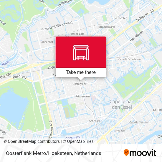 Oosterflank Metro/Hoeksteen map